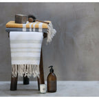 Bath set, 1 fouta + 2 hand towels cotton 100x200+2(40x60) HAMPTONS