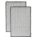 Torchon (x2) coton 50x75 PINSTRIPE - terracotta - febronie.com