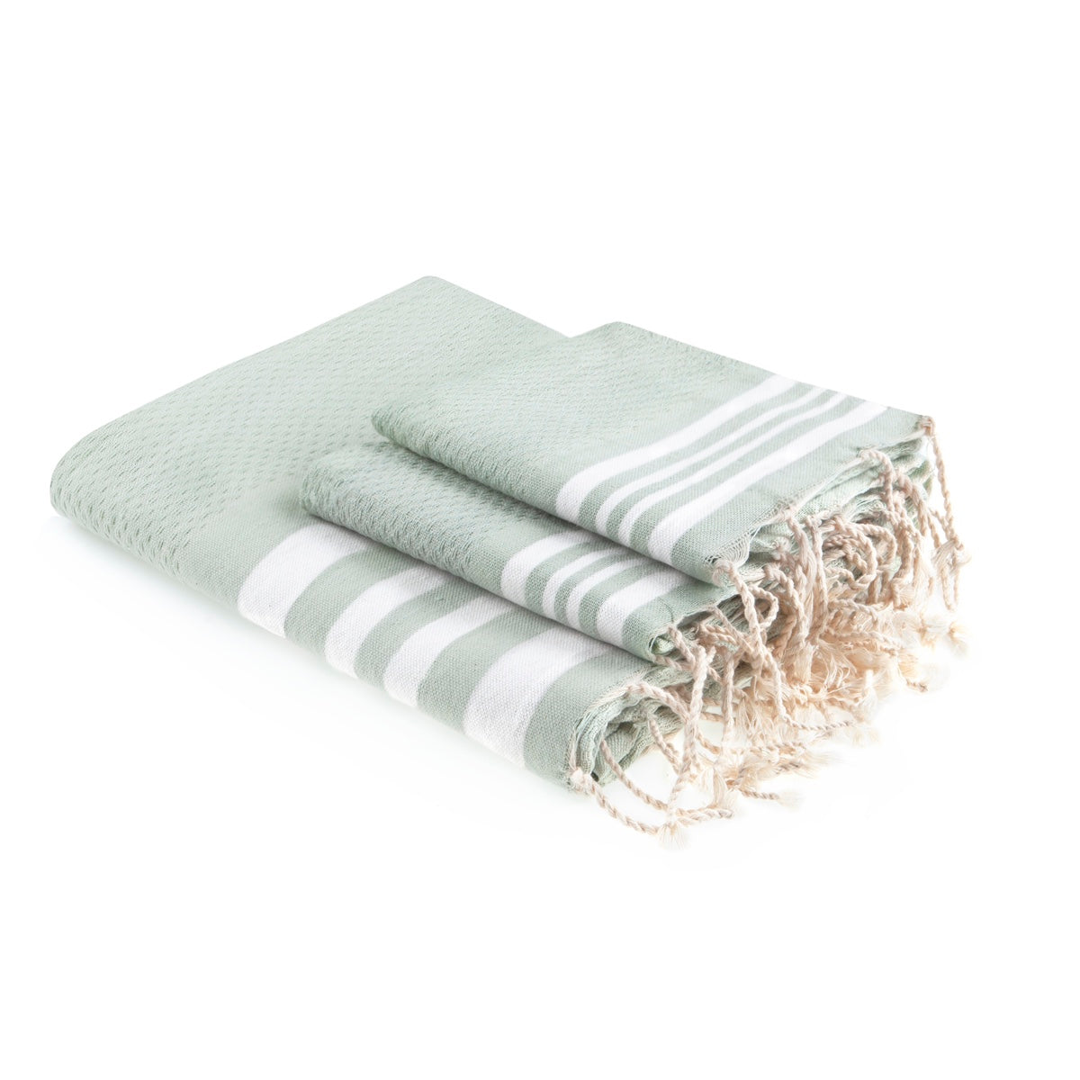 Foutas de bain coton (x3) HAMPTONS 100x200 + 40x60 (x2) - febronie.com