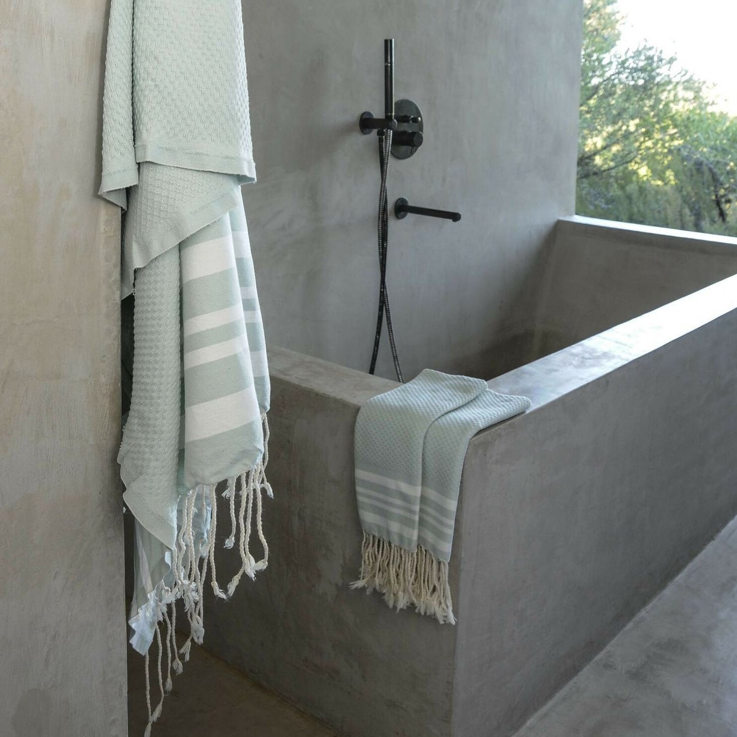 Foutas de bain coton (x3) HAMPTONS 100x200+40x60(x2)