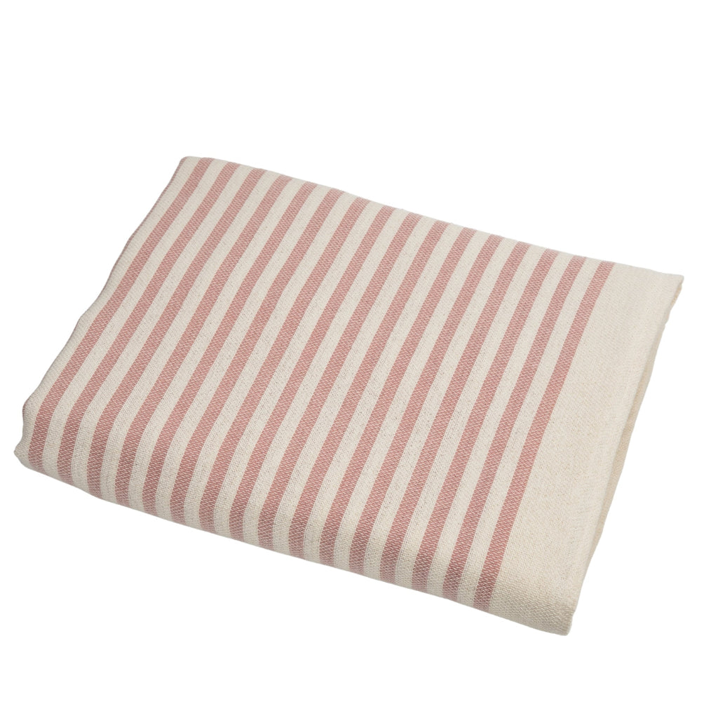 Nappe coton 180x300 HOSSEGOR - rose poudré