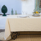 Nappe coton 180x300 HOSSEGOR - jaune moutarde