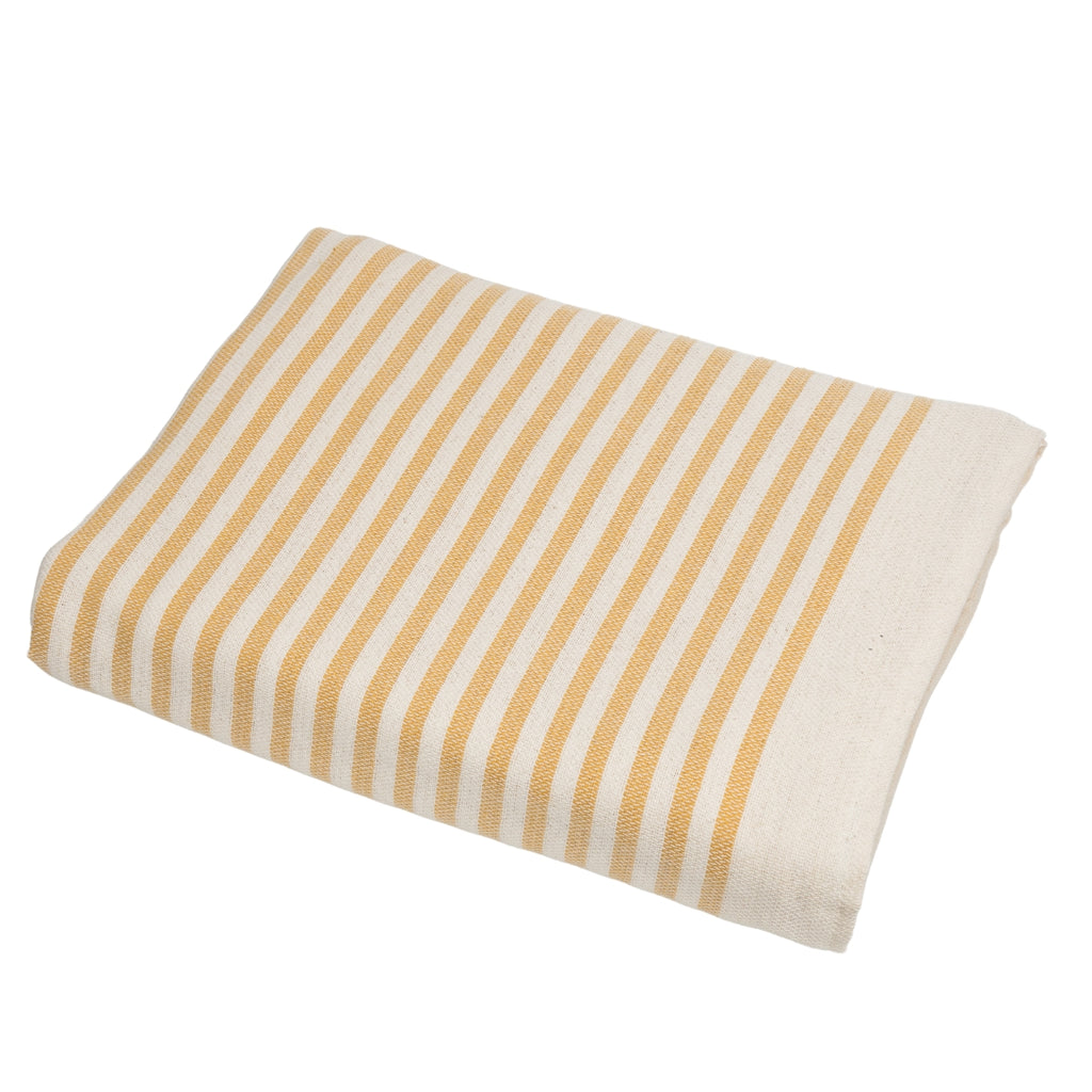 Nappe coton 180x300 HOSSEGOR - jaune moutarde