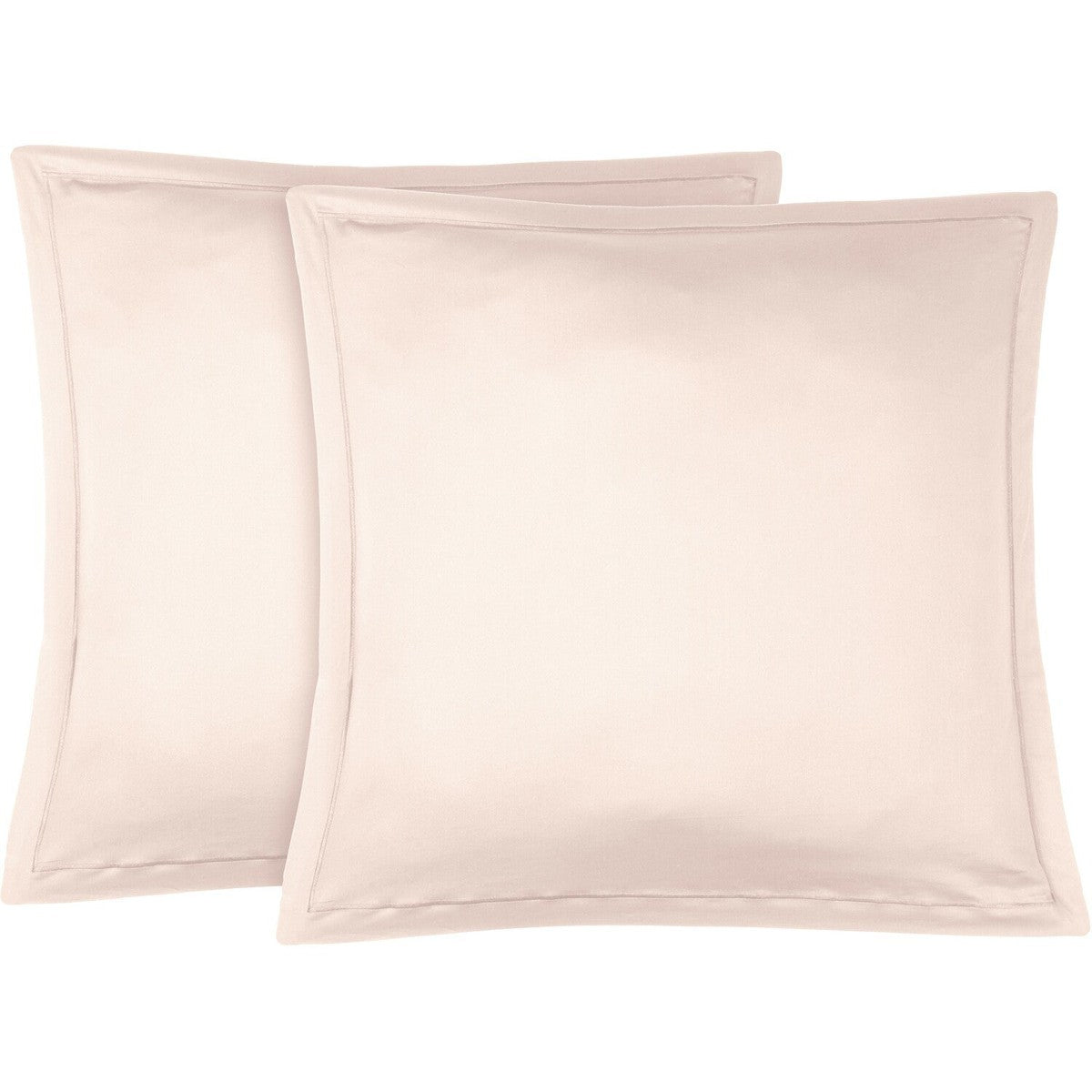 Taie d'oreiller (x2) satin de coton rose poudré JULIA