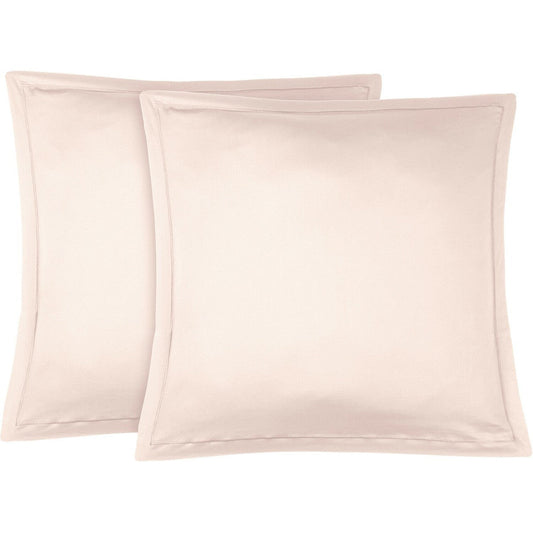 Taie d'oreiller (x2) satin de coton rose poudré JULIA