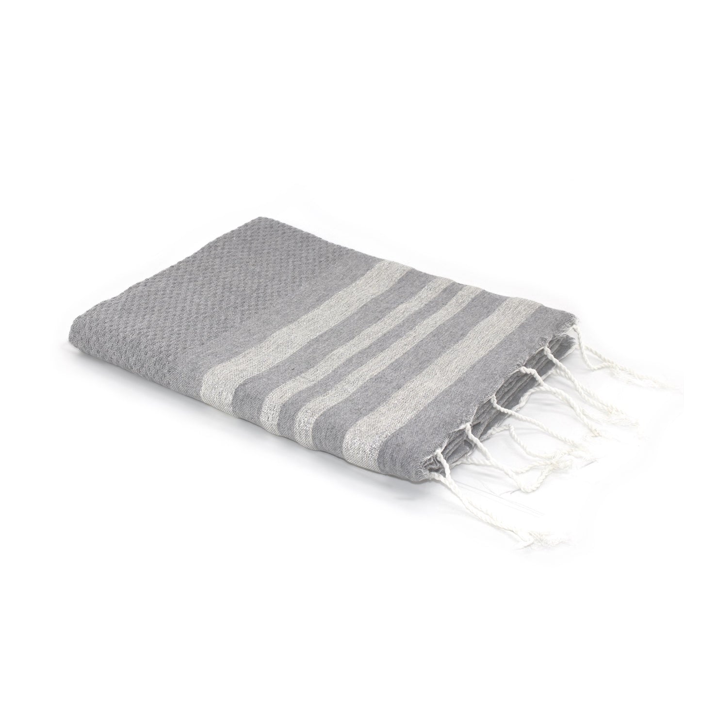 Fouta nid d'abeille lurex coton HAMPTONS 100x200