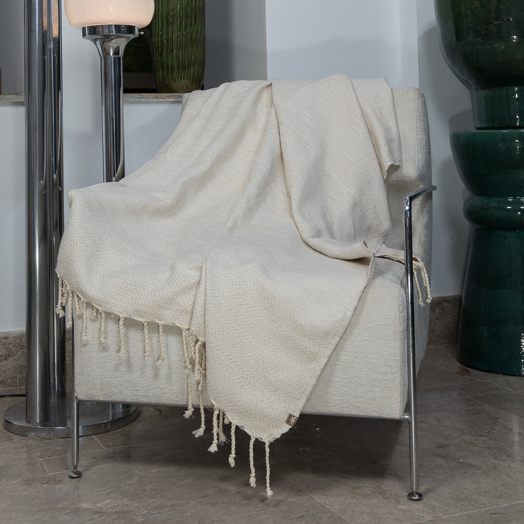 Plaid coton lin OSLO - 130x170 cm