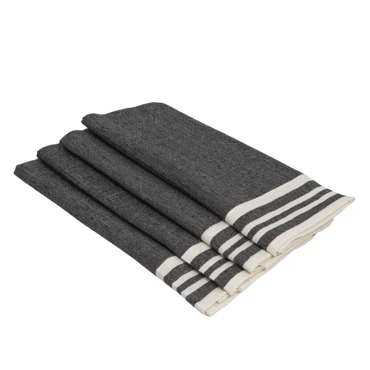 Serviette de table (x4) coton 45x45 MAHDIA - noir