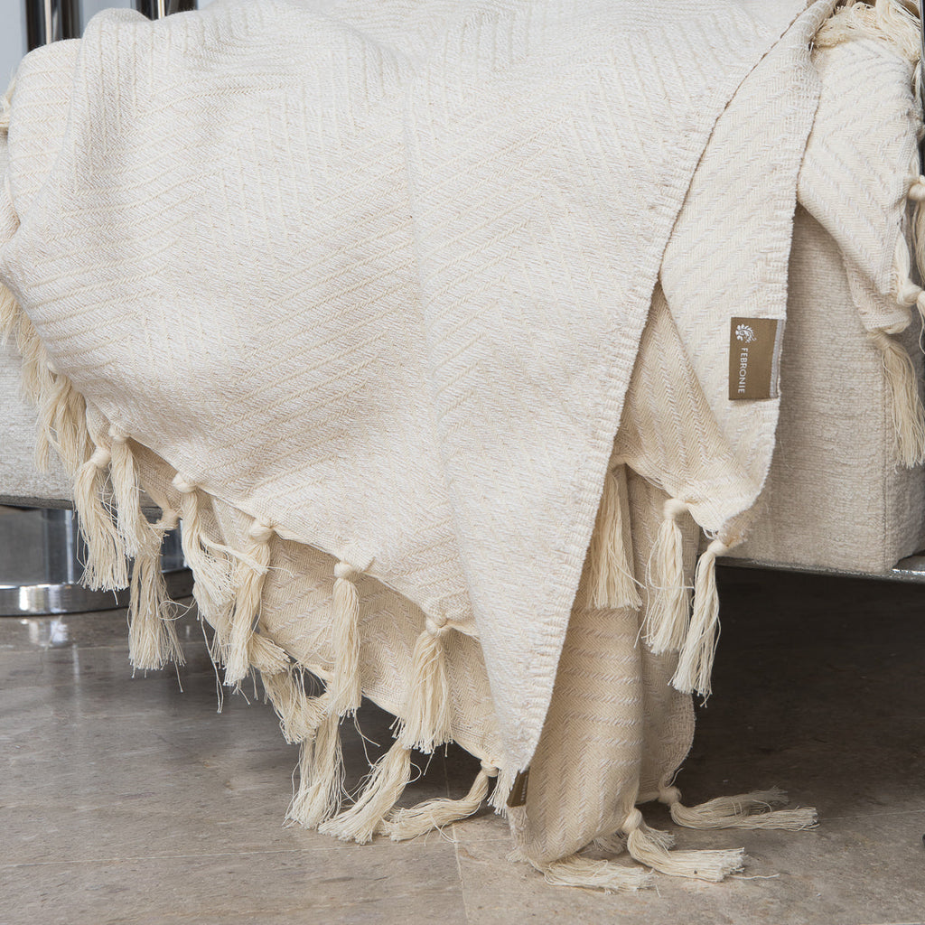 Plaid coton lin AMSTERDAM - 160x250 cm