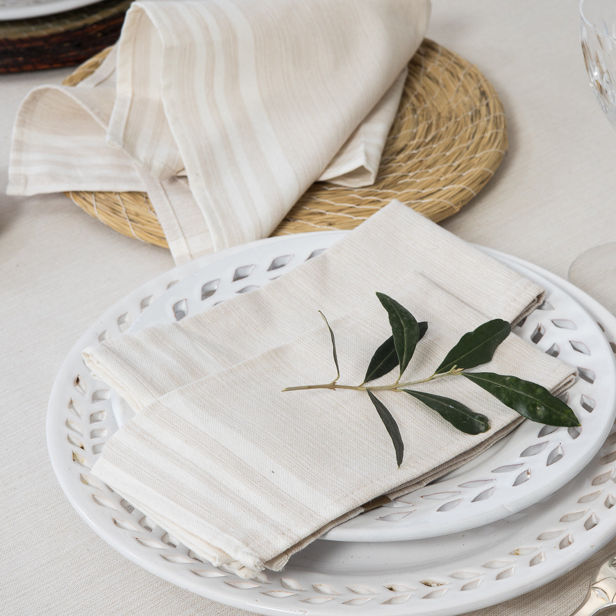 Serviette de table (x4) coton 45x45 MAHDIA