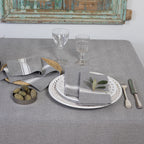 Nappe coton 180x350 ST TROPEZ - gris moyen