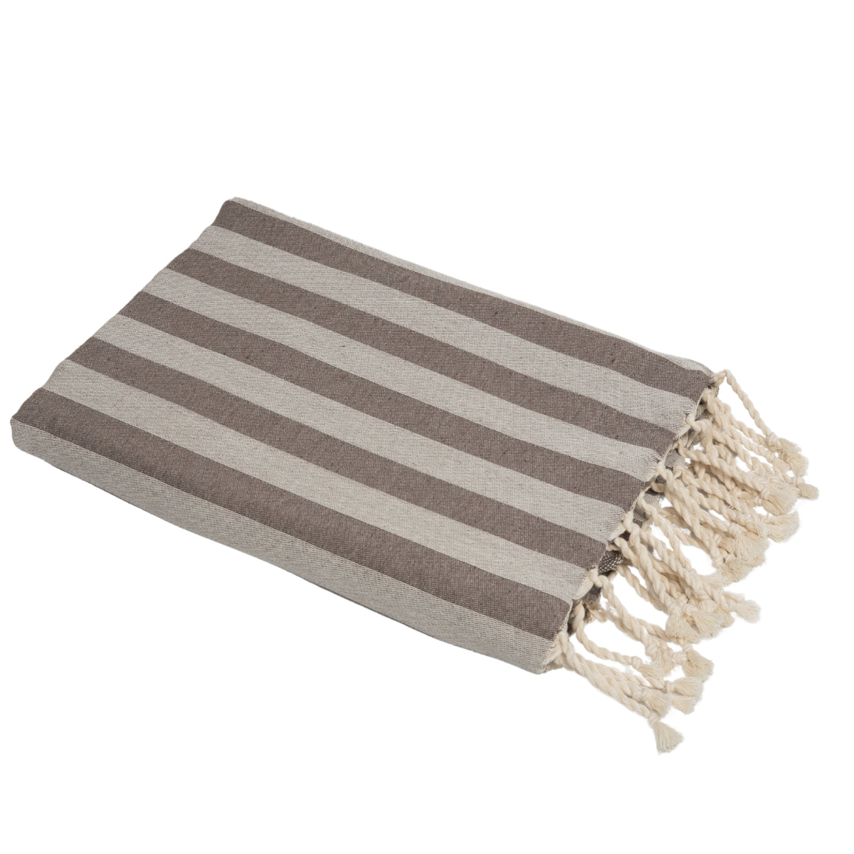 Fouta jacquard coton 100x200 CAPRI - taupe