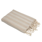 Fouta jacquard coton 100x200 CAPRI - taupe clair