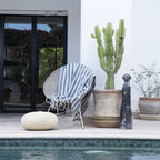 Fouta jacquard coton 100x200 CAPRI - gris moyen