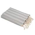 Fouta jacquard coton 100x200 CAPRI - gris clair