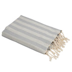 Fouta jacquard coton 100x200 CAPRI - gris clair