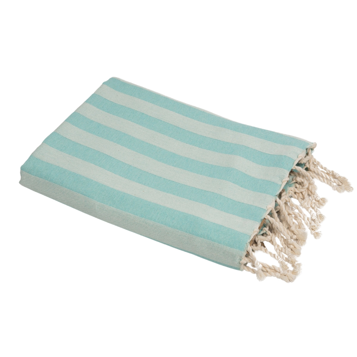 Fouta jacquard coton 100x200 CAPRI - vert d'eau