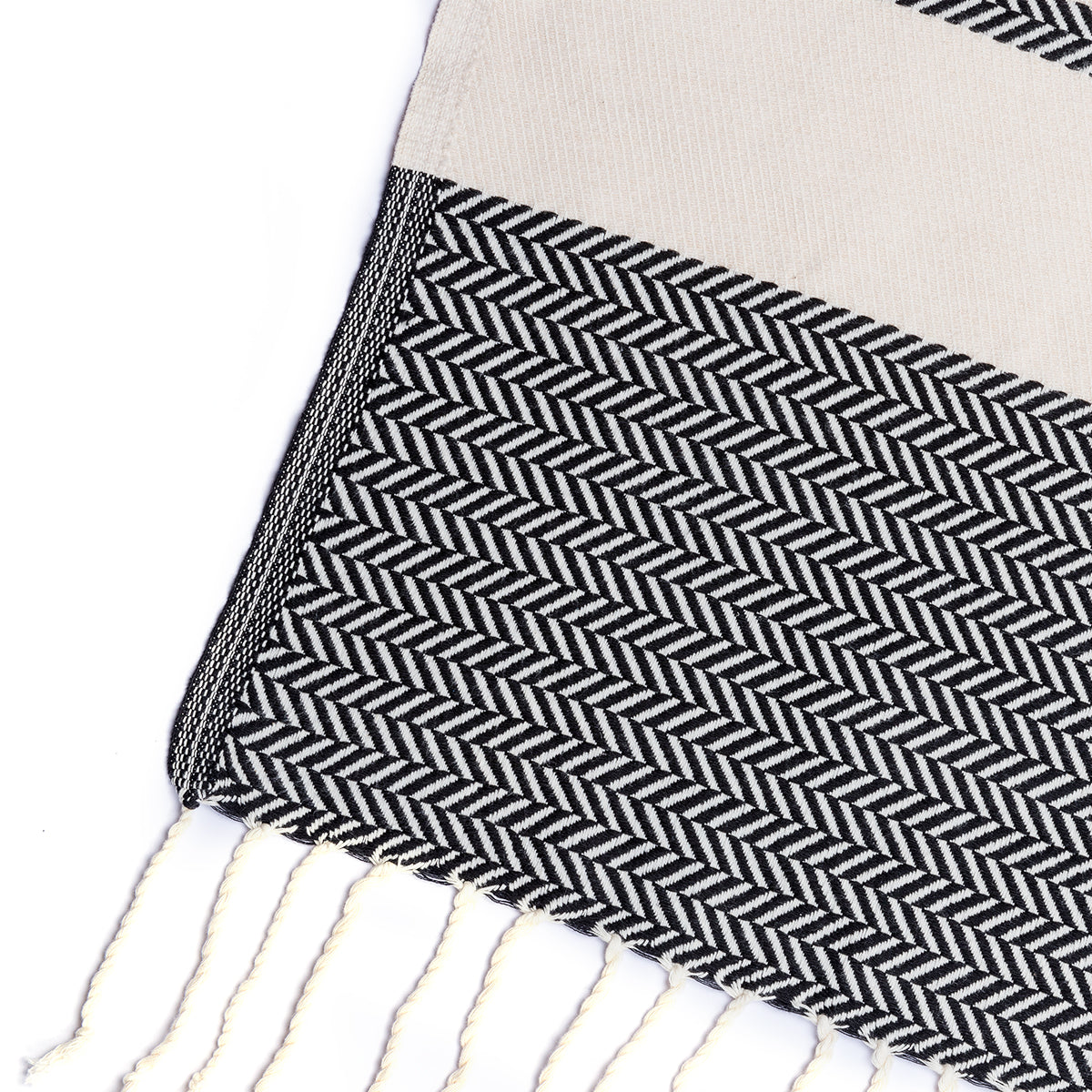 Plaid coton noir LIV    febronie.com