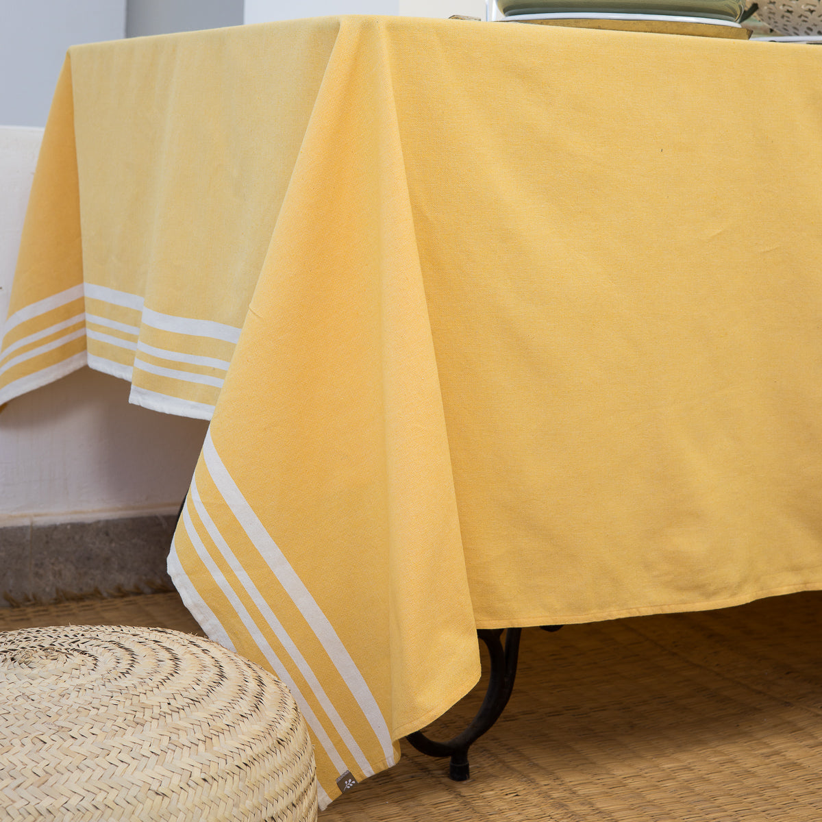 Nappe + 8 serviettes coton 180x350 MAHDIA