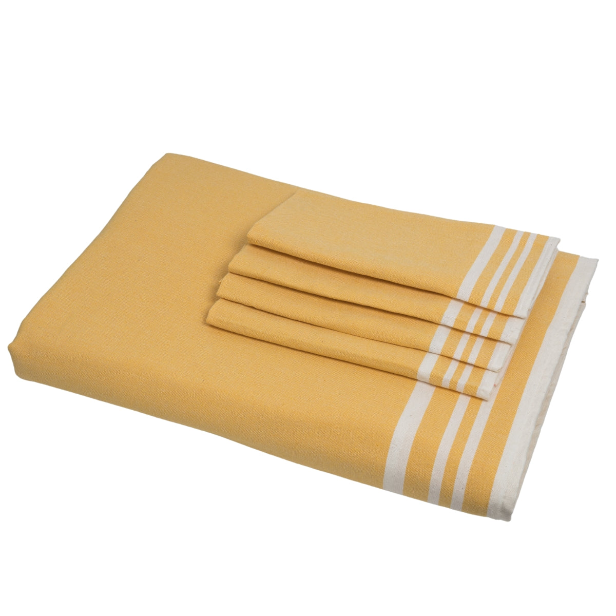 Nappe + 8 serviettes coton 180x350 MAHDIA