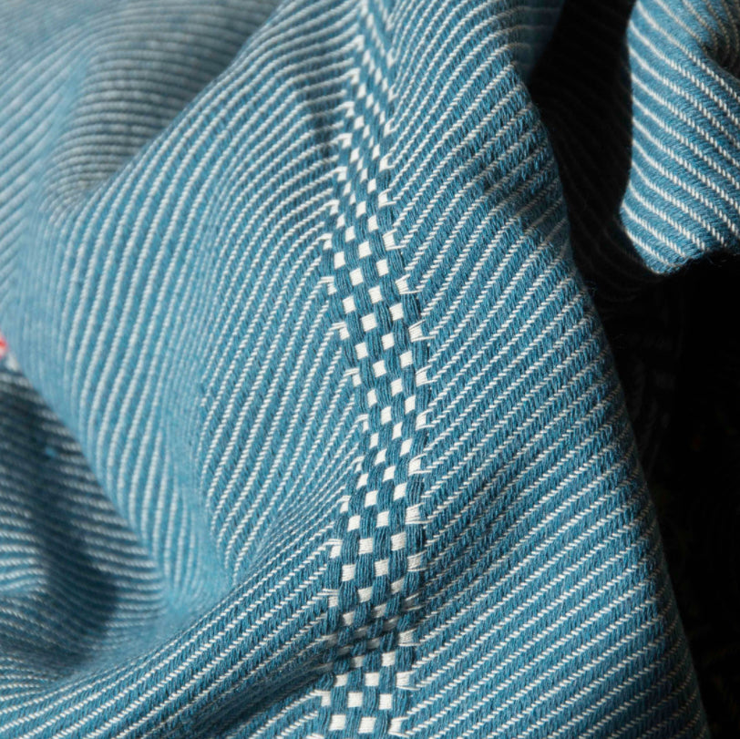 Plaid coton bleu pétrole OSLO