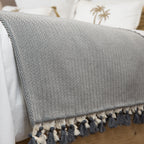 Plaid laine gris chiné GSTAAD - 130x170 cm