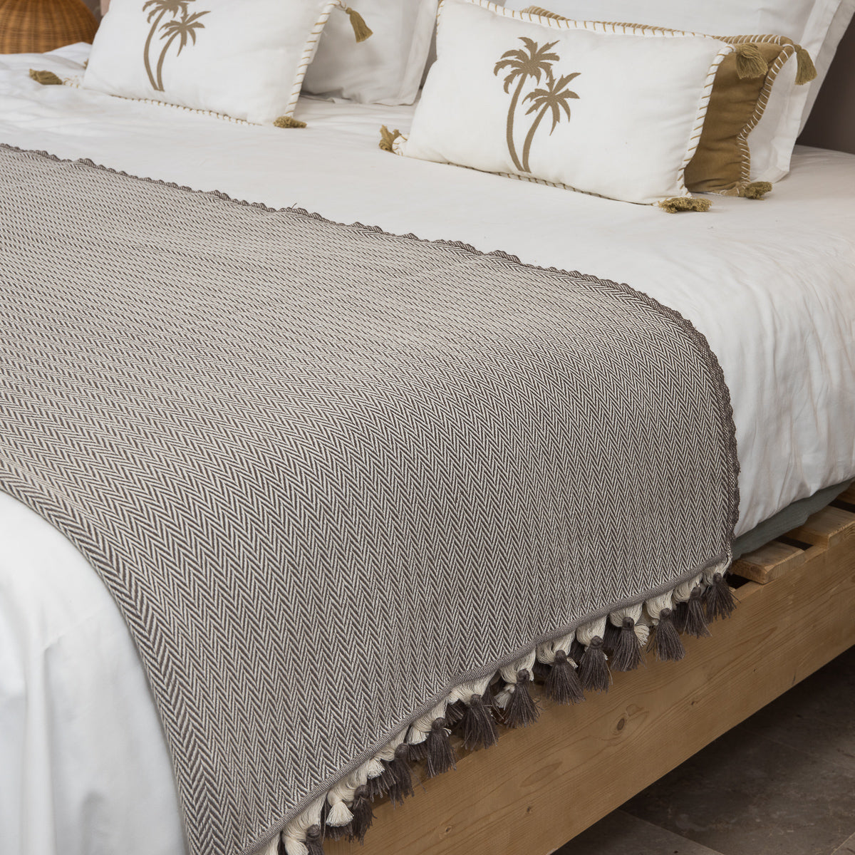 Plaid laine taupe GSTAAD