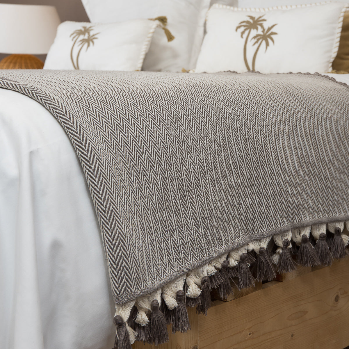 Plaid laine taupe GSTAAD