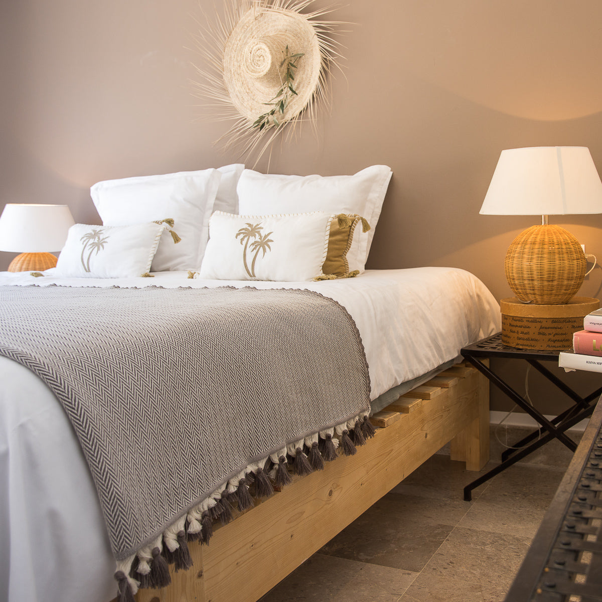 Plaid laine taupe GSTAAD