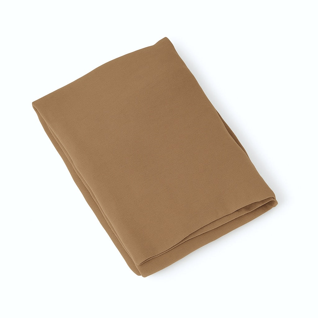 Drap plat lin lavé 270x300 CAMILLE - noisette