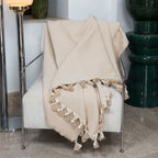 Plaid laine taupe clair GSTAAD - 130x170 cm