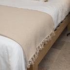 Plaid laine taupe clair GSTAAD - 130x170 cm