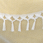 Plaid laine jaune moutarde ASPEN    febronie.com