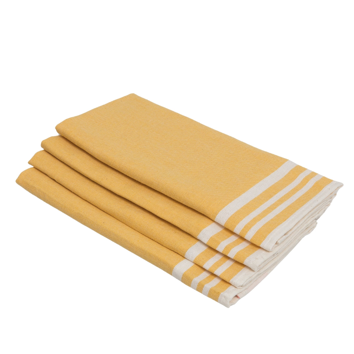 Serviette de table (x4) coton 45x45 MAHDIA - jaune moutarde