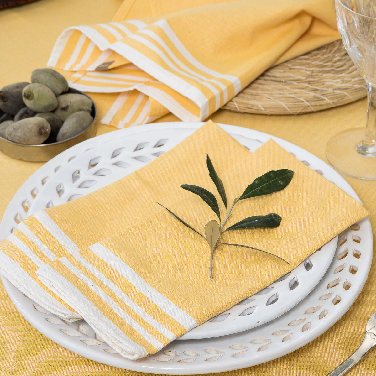 Serviette de table (x4) coton 45x45 MAHDIA