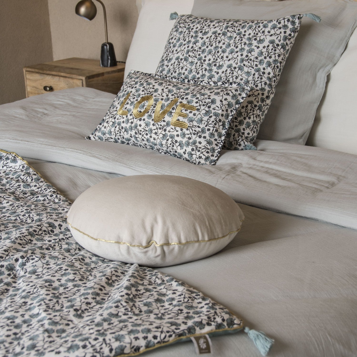 Housse de coussin coton 50x30 LOVE