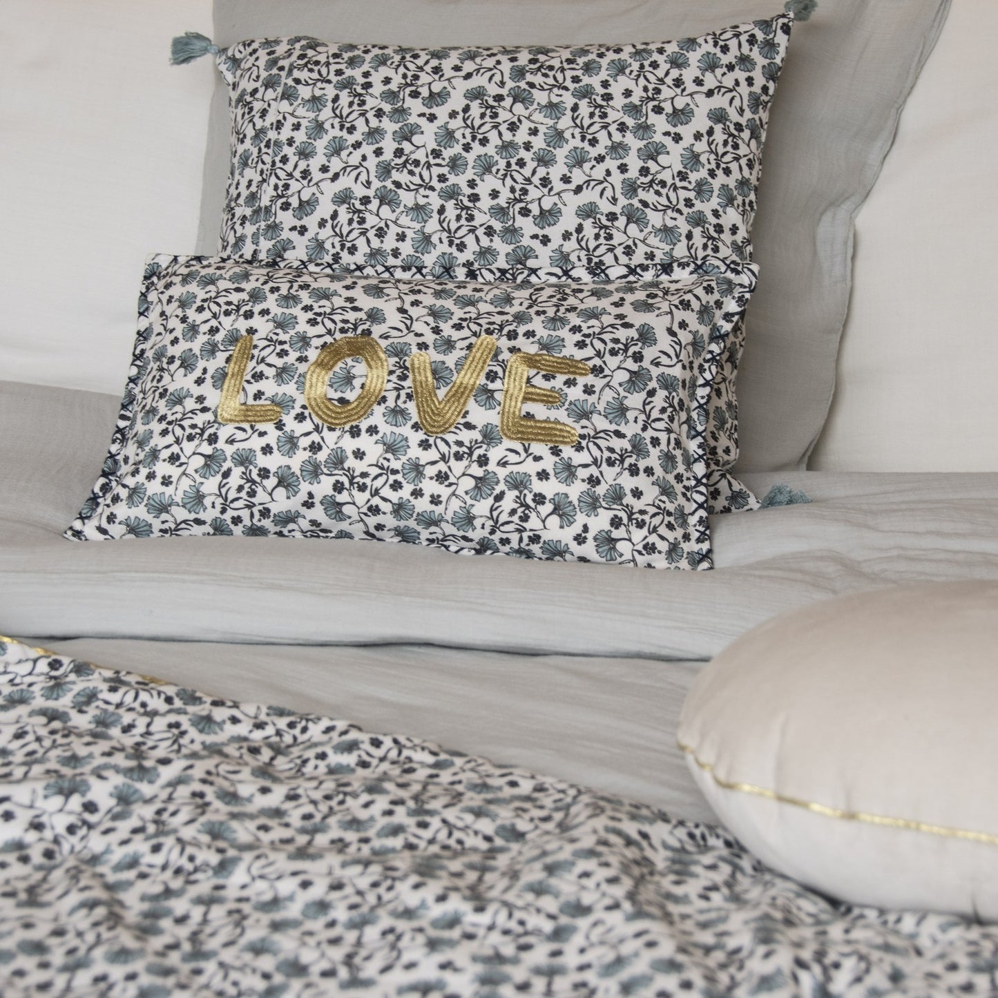 Housse de coussin coton 50x30 LOVE