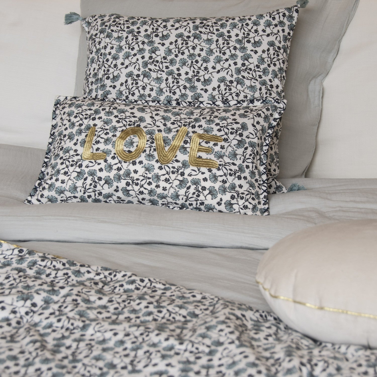 Housse de coussin coton 50x30 LOVE