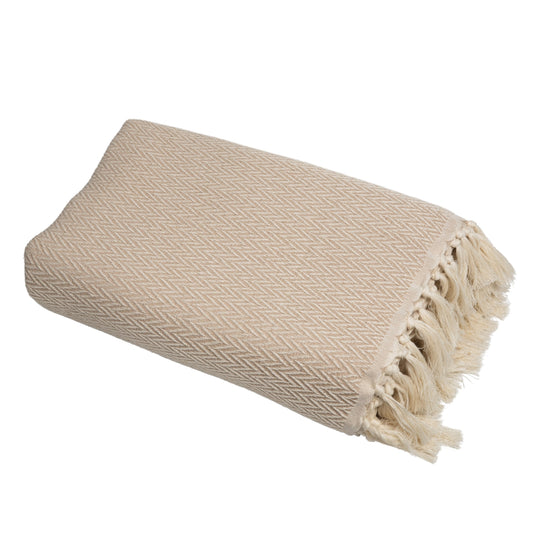 Plaid laine taupe clair ASPEN - febronie.com