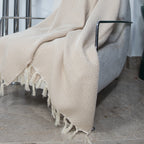 Plaid laine taupe clair ASPEN - 130x170 cm