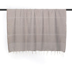 Plaid coton taupe OSLO    febronie.com