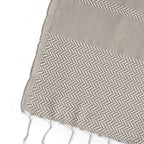 Plaid coton taupe OSLO    febronie.com