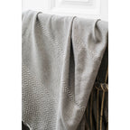 Plaid coton taupe OSLO    febronie.com