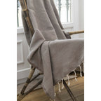 Plaid coton taupe OSLO    febronie.com
