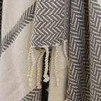Plaid coton taupe OSLO    febronie.com