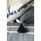 Plaid coton bleu pétrole STOCKHOLM 160x250