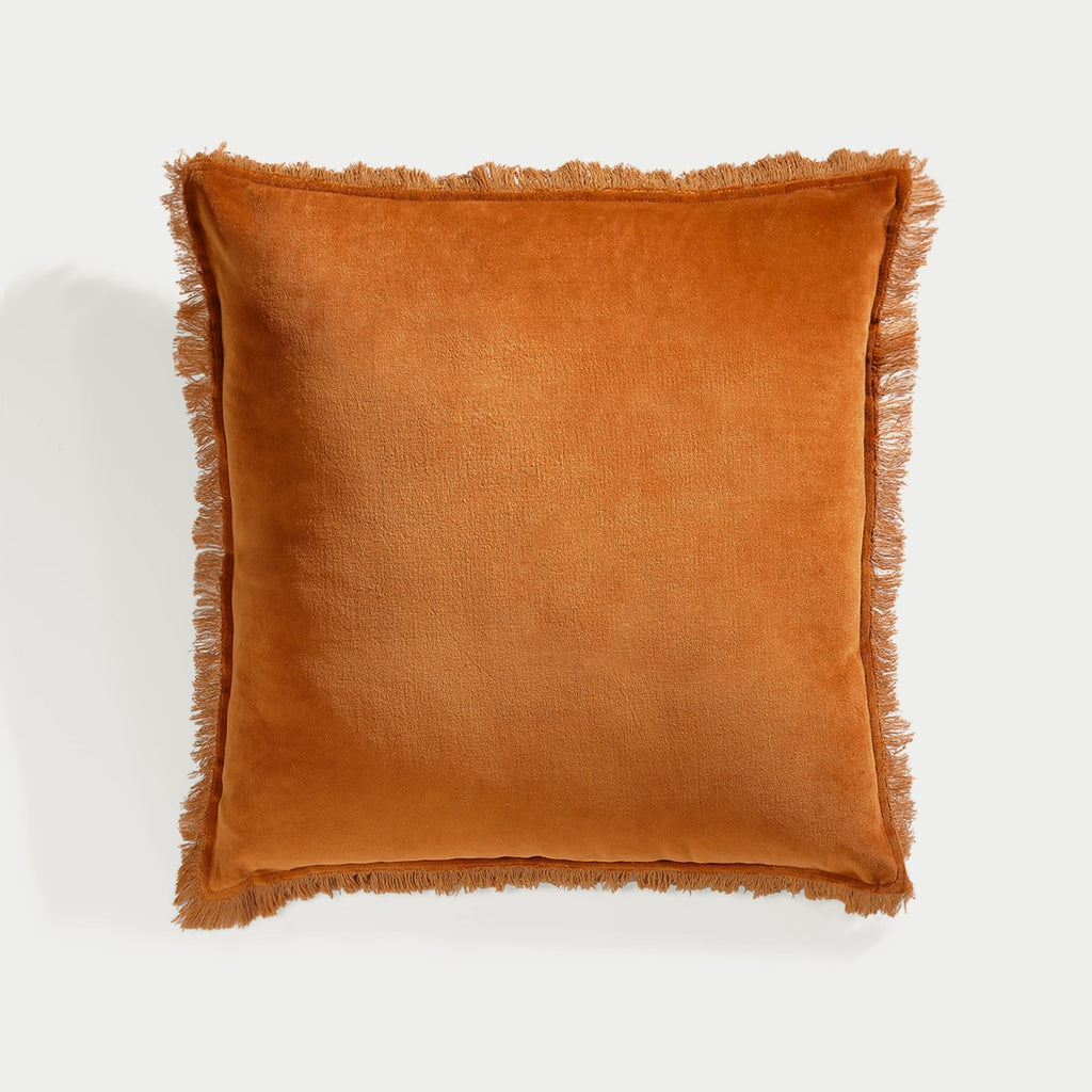 Coussin velours de coton 50x50 ISCHIA - terracotta