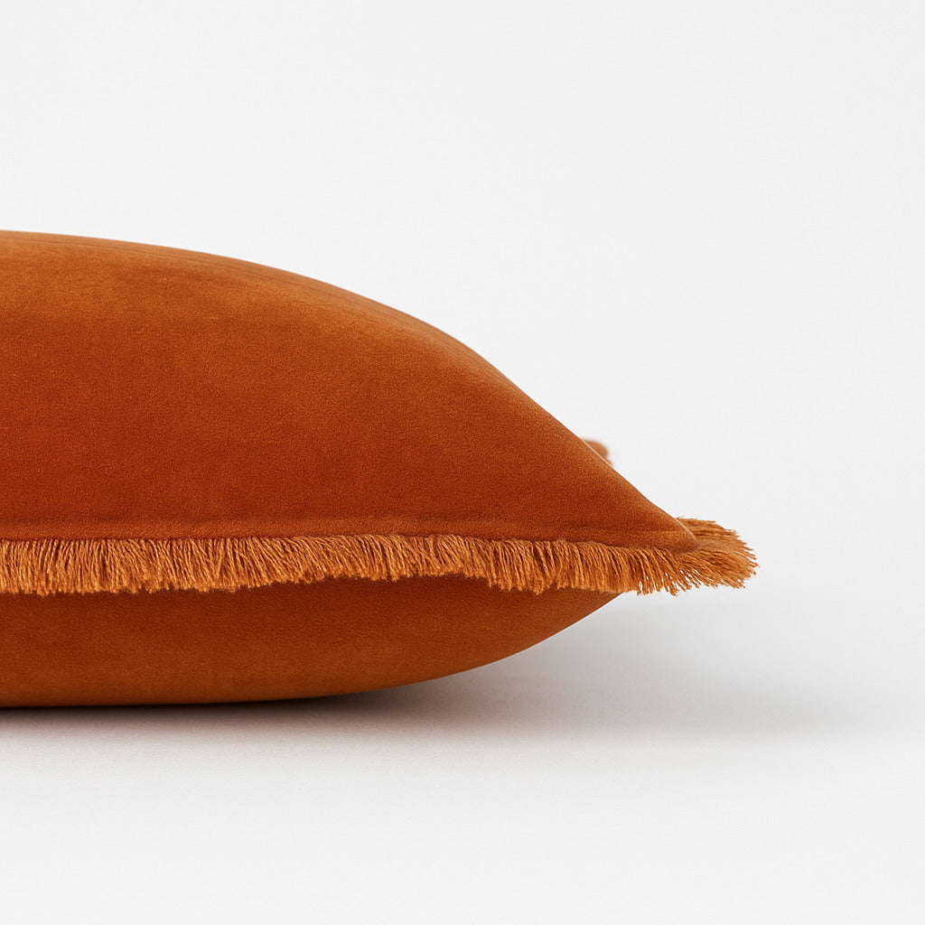Coussin velours de coton 50x50 ISCHIA - terracotta