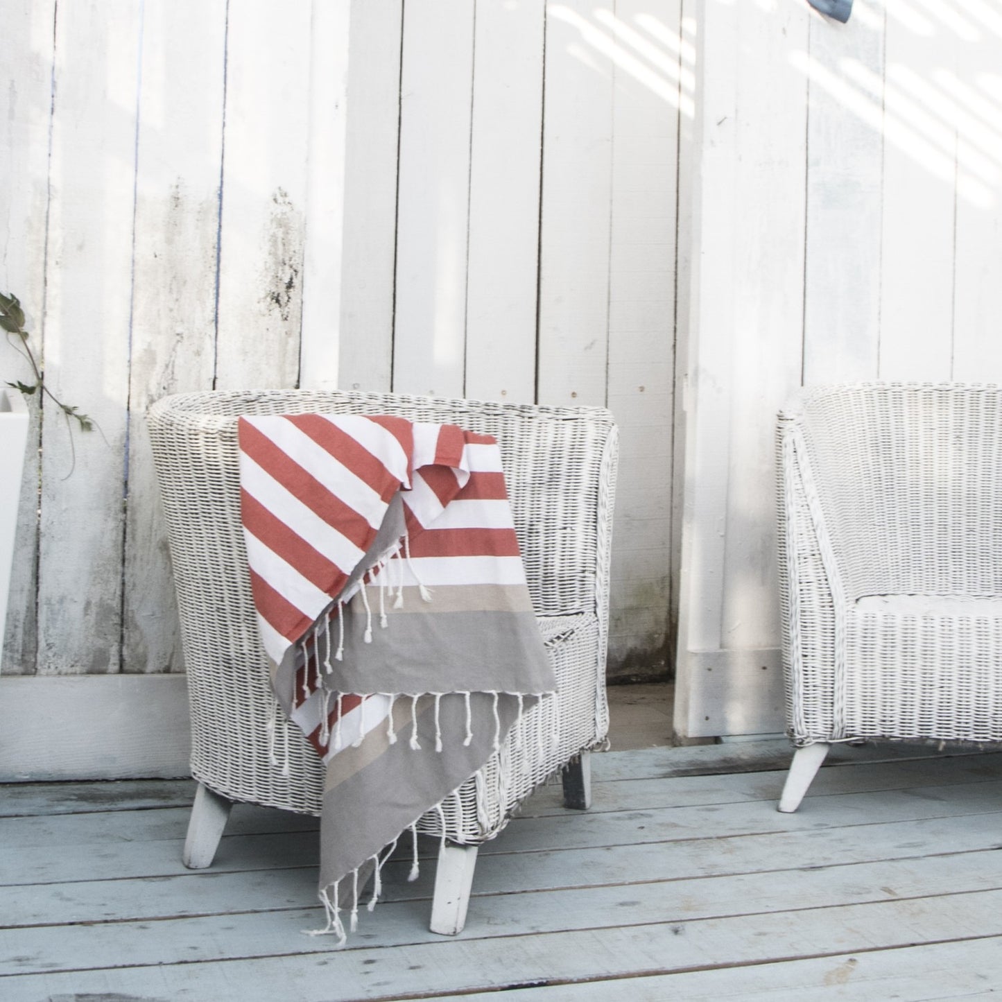 Fouta tricolore coton ARCACHON 100x200