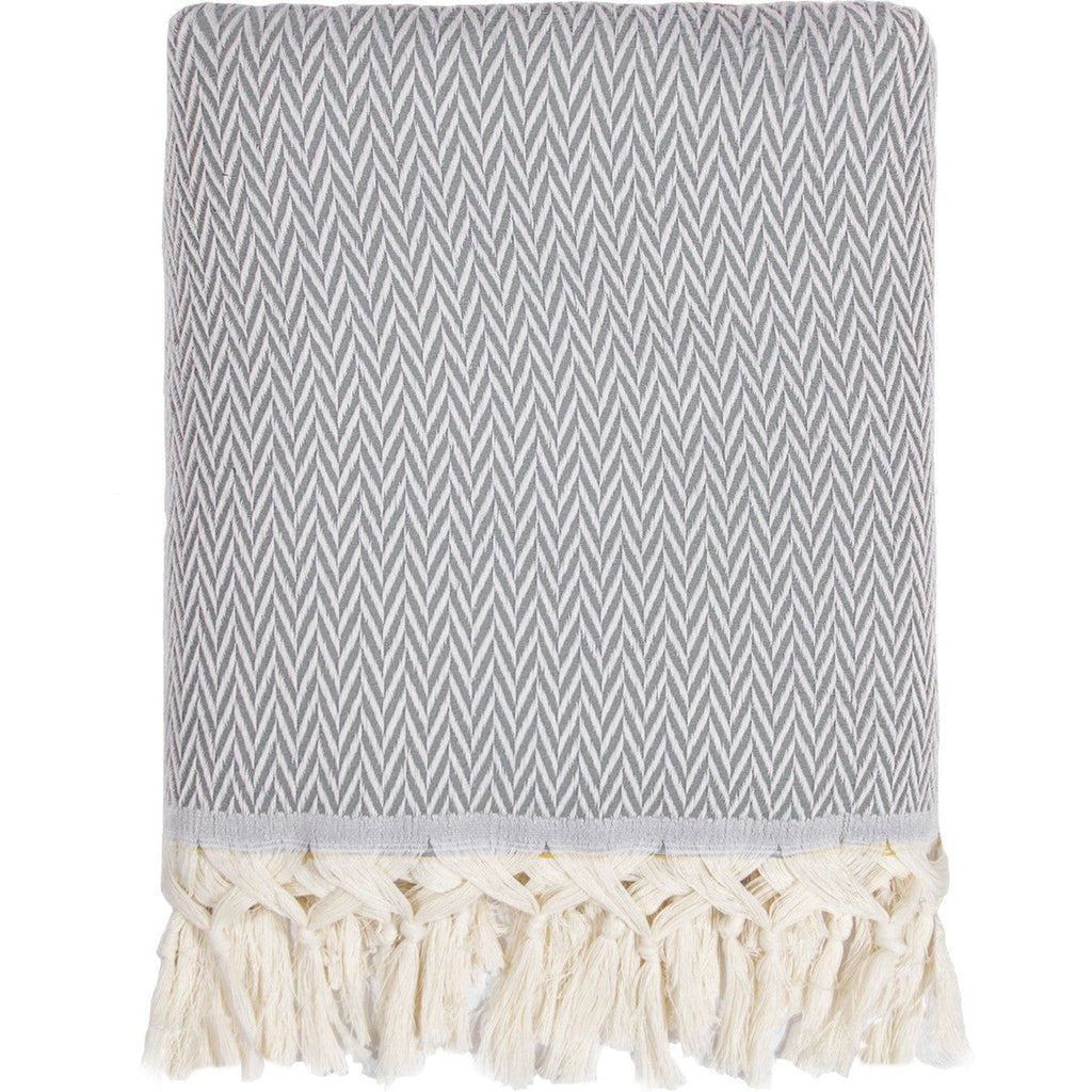 Plaid laine gris chiné ASPEN - 160x250 - febronie.com
